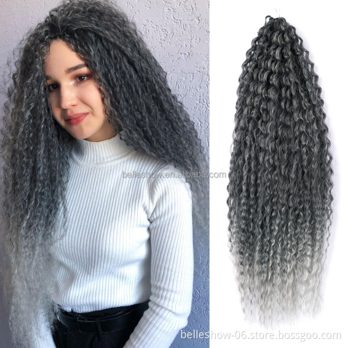 Crochet Hair Afro Kinky Curly Synthetic Ombre Crochet Braiding Hair Extensions Afro Curly hair